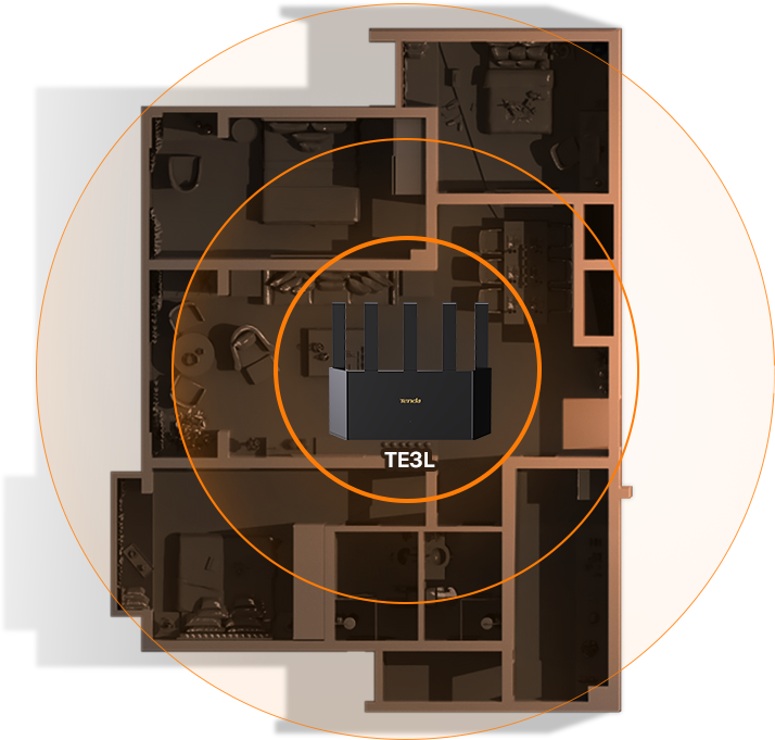 Tenda TE3L — Five antennas Strong Wi-Fi on the go